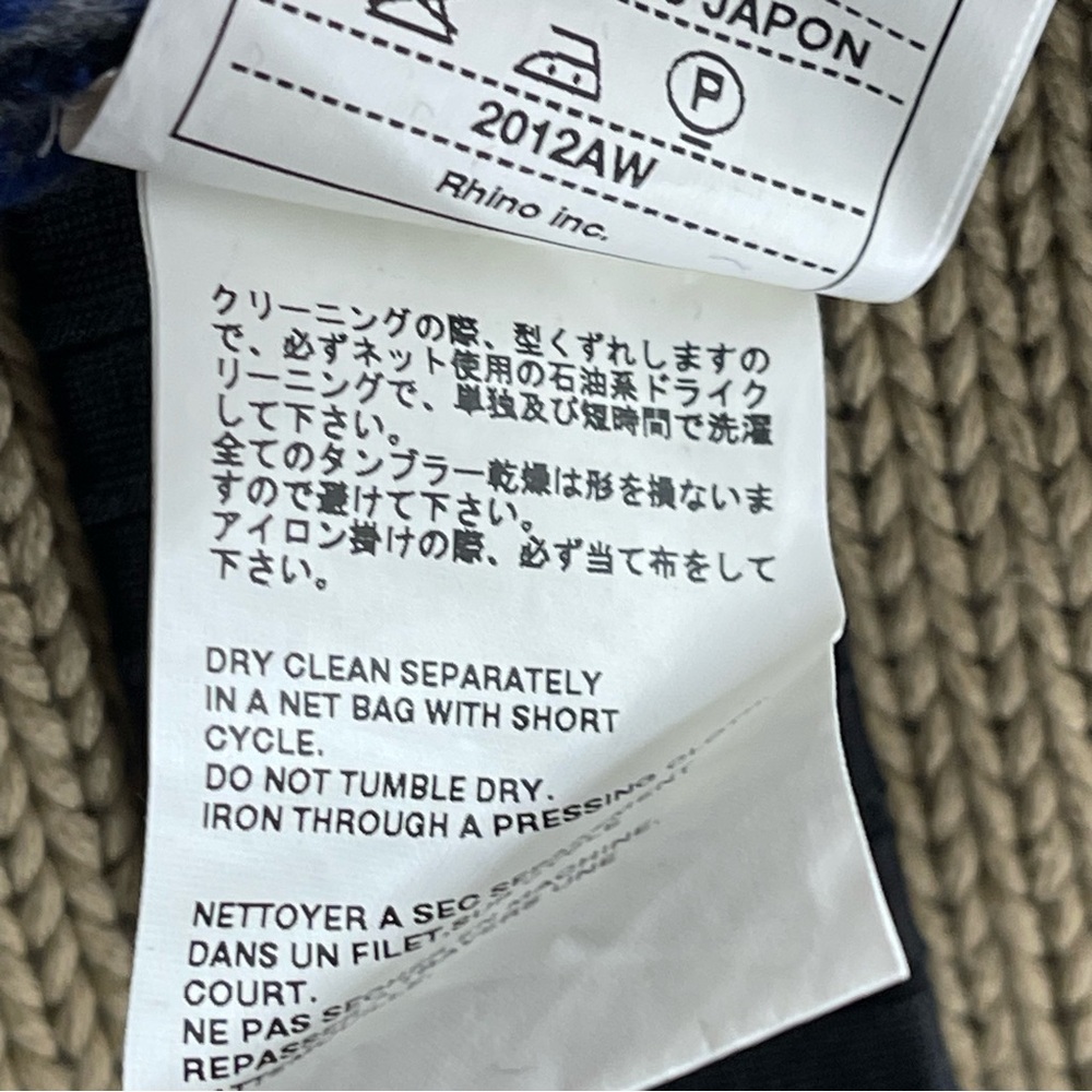 White Mountaineering AW 2012-2013 Award Tour V-Neck Blue Sweater Size 0 Small - Picture 13 of 14